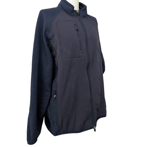 Johnnie O Mario Mix Media Water Repellent Zip-Up Jacket Twilight - Picture 3 of 16